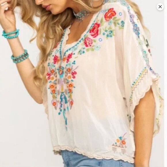 Johnny Was Klarah Embroidered blouse - Picture 7 of 12